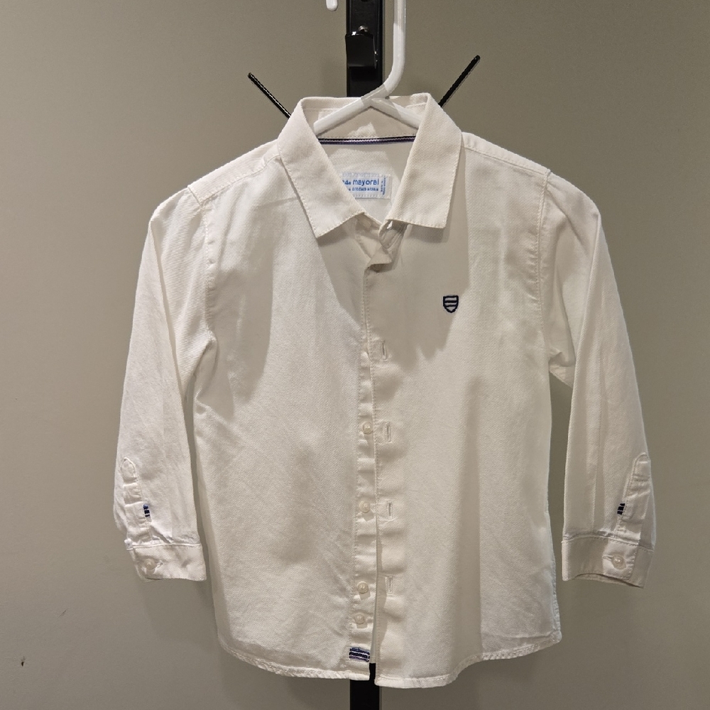 Mayoral Classic White Button Down Shirt